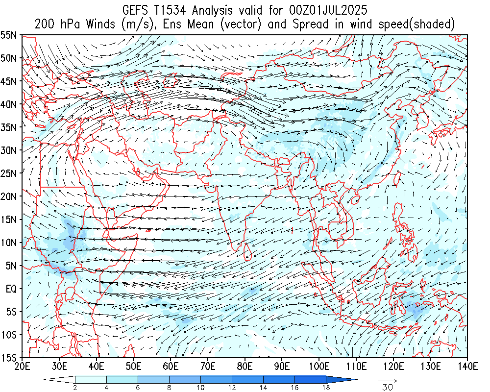 Winds 200 hPa