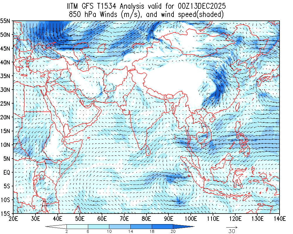 Winds 850 hPa