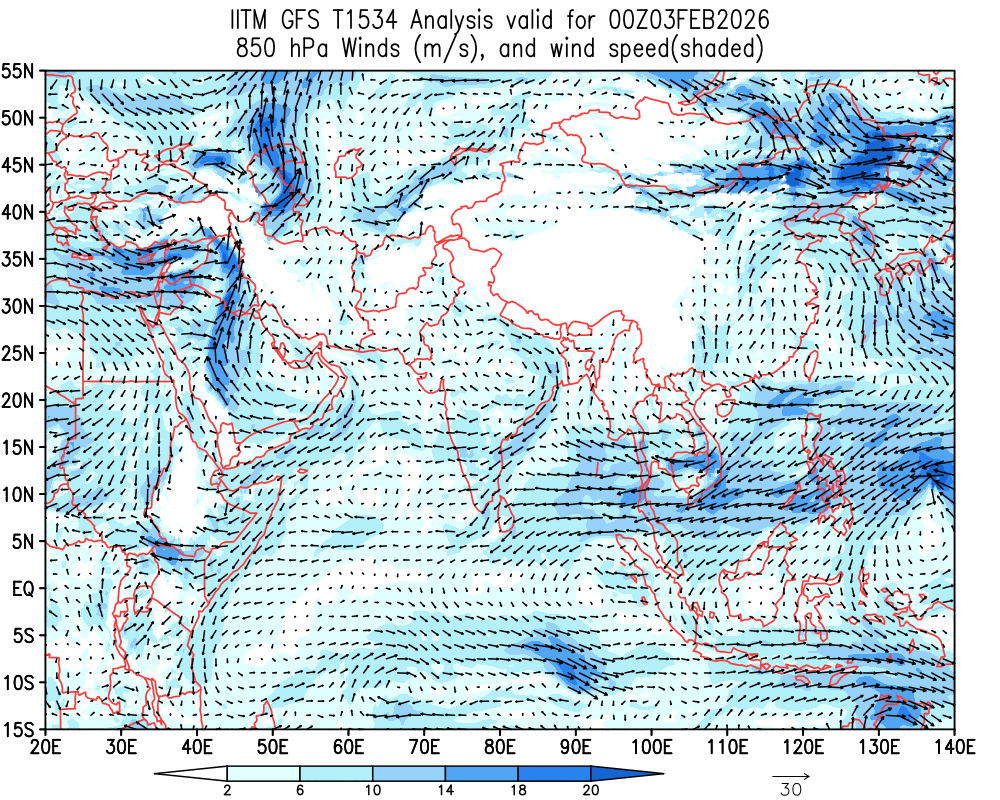 Winds 850 hPa