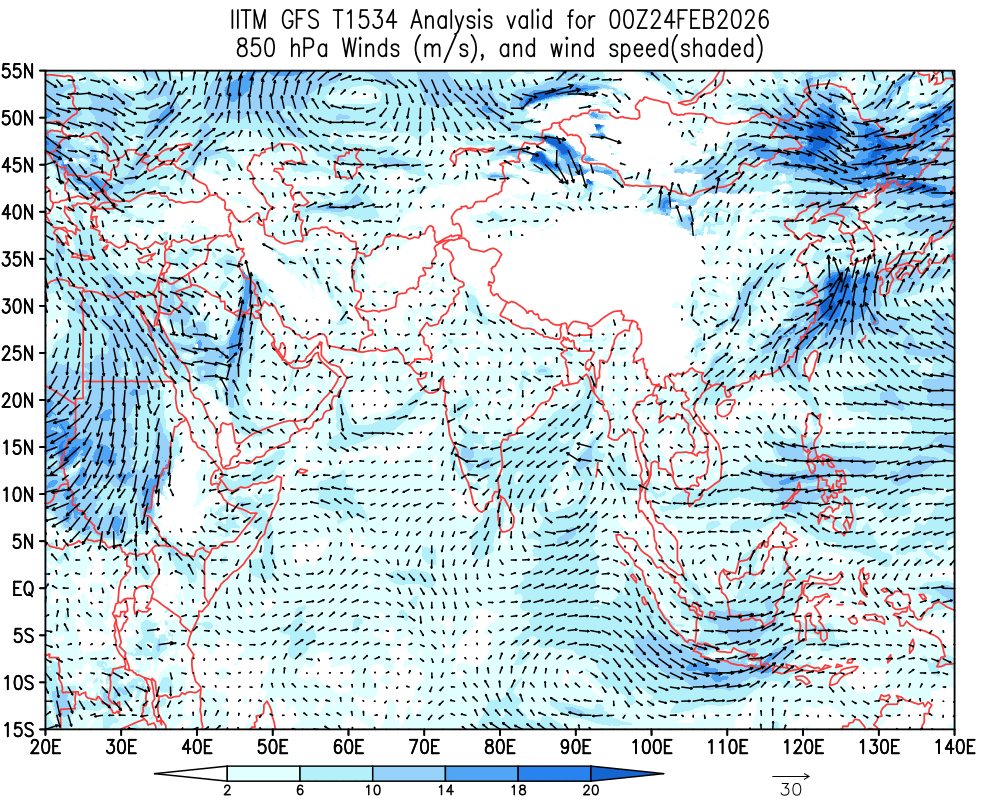 Winds 850 hPa