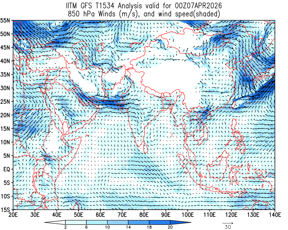 Winds 850 hPa